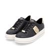 Remonte Platform Stripe Trainer - Black Gold
